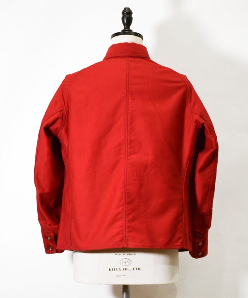 ADAM ET ROPE'(アダムエロペ)の「【BONCOURA】 カバーオール モールスキン(カバーオール・メンズ・レッド・M/S)」の4枚目の写真