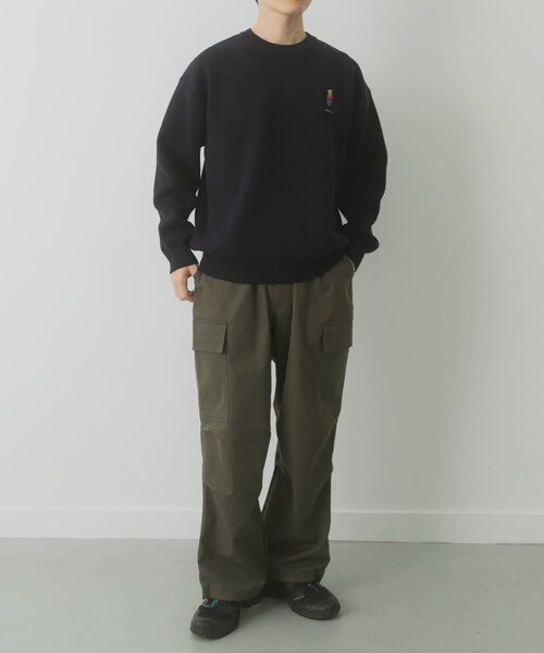 ITEMS URBANRESEARCH（アイテムズ アーバンリサーチ）の「Teddy Bear スウェットライクニット（ニット/セーター・メンズ・OML/BGD/NVY・M/L）」の20枚目の写真