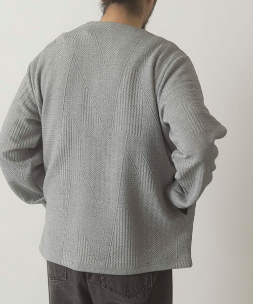 ITEMS URBANRESEARCH（アイテムズ アーバンリサーチ）の「ジオメジャカード カットソーカーディガン（カーディガン/ボレロ・メンズ・GRY/D.BLU/BLK・M/L）」の17枚目の写真