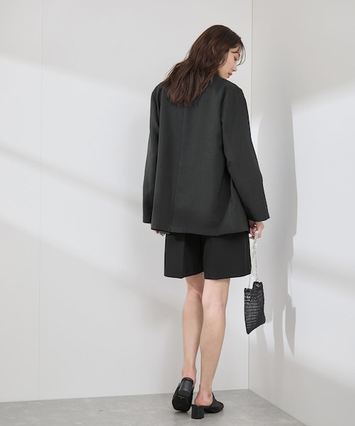 ROPE' PICNIC（ロペピクニック）の「【接触冷感・吸水速乾・防シワ】エフォートレスリラックスジャケット/通勤・セットアップ対応（テーラードジャケット・レディース・チャコール/ライトグレー/ベージュ・38/40）」の18枚目の写真