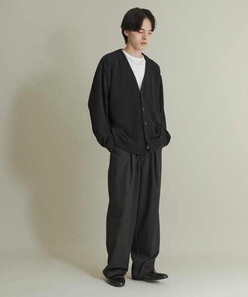 SENSE OF PLACE by URBAN RESEARCH（センスオブプレイスバイアーバンリサーチ）の「ウールタッチジャージカーディガン（カーディガン/ボレロ・メンズ・BLACK/GRAY/MINT・M/L）」の8枚目の写真