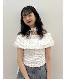 jouetie | コサージュオフショルトップス(Tシャツ/カットソー)