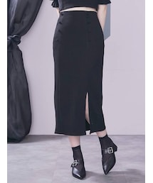 EATME | シングルスリットリブスカート（セットアップ可能）(スカート)