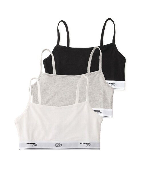 ADAM ET ROPE'(アダムエロペ)の「【HOMME girls×FRUIT OF THE LOOM】Cami Bralette (3-Pack)(ブラジャー・レディース・その他・S)」の2枚目の写真