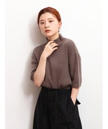 Ungrid | ハイネックハーフスリーブニット(ニット/セーター)