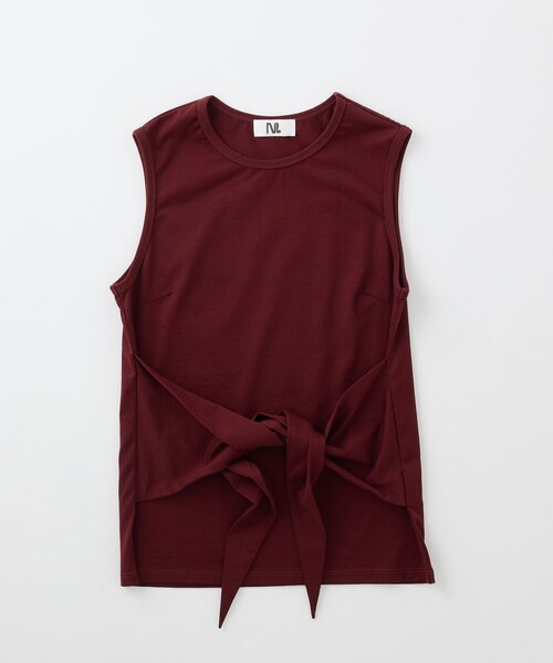 ADAM ET ROPE'(アダムエロペ)の「2WAY TWIST TANK TOP(タンクトップ・レディース・チャコール/ホワイト/ワイン・38/40)」の6枚目の写真