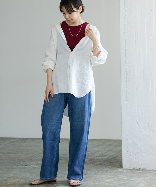 URBAN RESEARCH（アーバンリサーチ）の「『MADE IN JAPAN』アメリカンスリーブタンクトップ（タンクトップ・レディース・BORDEAUX/OFF/BEIGE/PINK・FREE）」の21枚目の写真