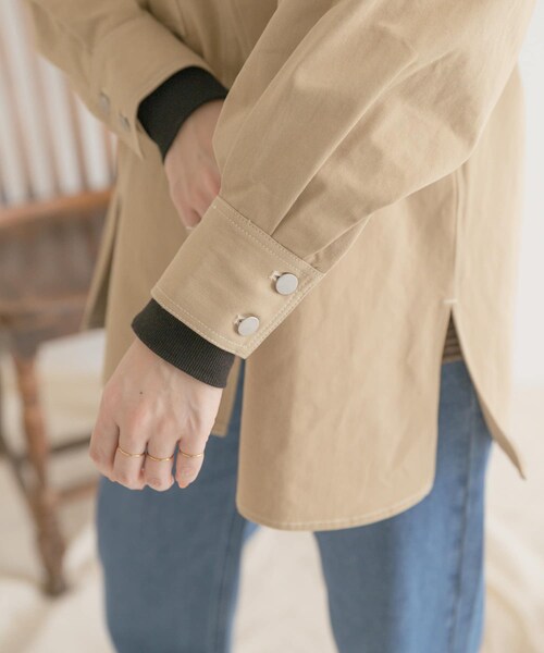 ITEMS URBANRESEARCH（アイテムズ アーバンリサーチ）の「ステッチオーバージャケット（カバーオール・レディース・BEG/BLK・FREE）」の18枚目の写真