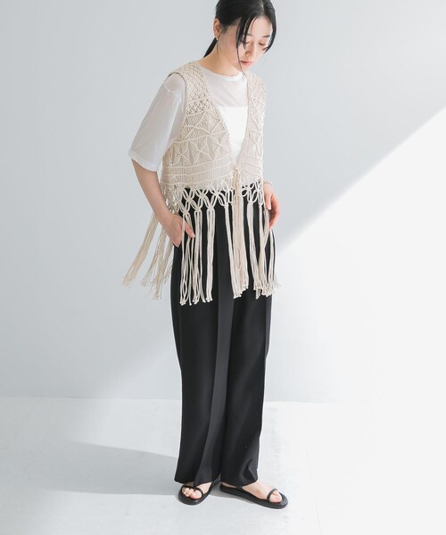 URBAN RESEARCH（アーバンリサーチ）の「new basic　ドライツイストシアーTシャツ（Tシャツ/カットソー・レディース・BLACK/WHITE/NAVY/BURGUNDY/CHARCOAL・FREE）」の12枚目の写真