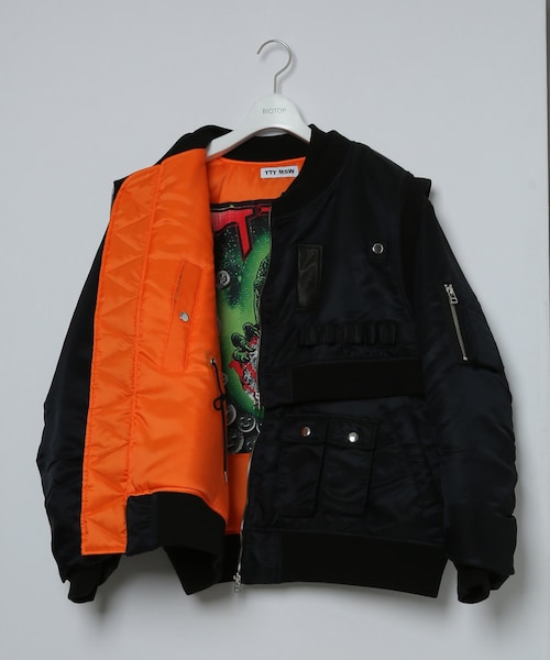 ADAM ET ROPE'（アダムエロペ）の「MENS【TTT_MSW】MA-1 IN MA-1（MA-1・メンズ・ブラック・L/M）」の11枚目の写真