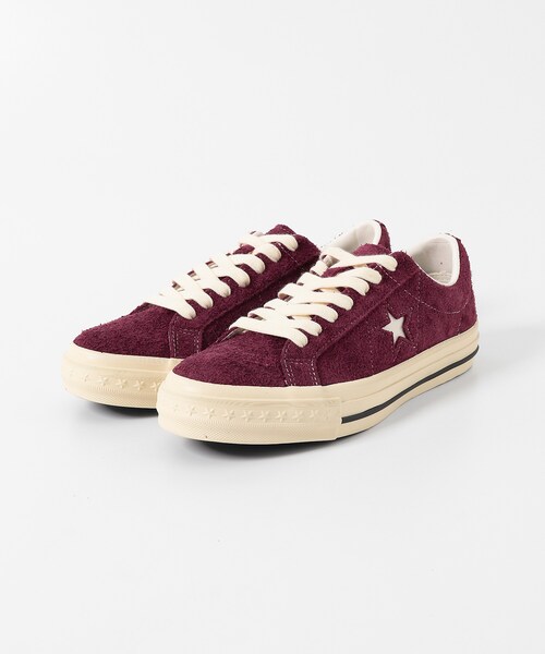 SENSE OF PLACE by URBAN RESEARCH(センスオブプレイスバイアーバンリサーチ)の「CONVERSE ONE STAR AGED SUEDE AG(スニーカー・メンズ・BLACK/BURGUNDY・26/27/28)」の12枚目の写真