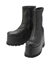 EVRIS | フェイクレザープラットフォームブーツ(ブーツ)