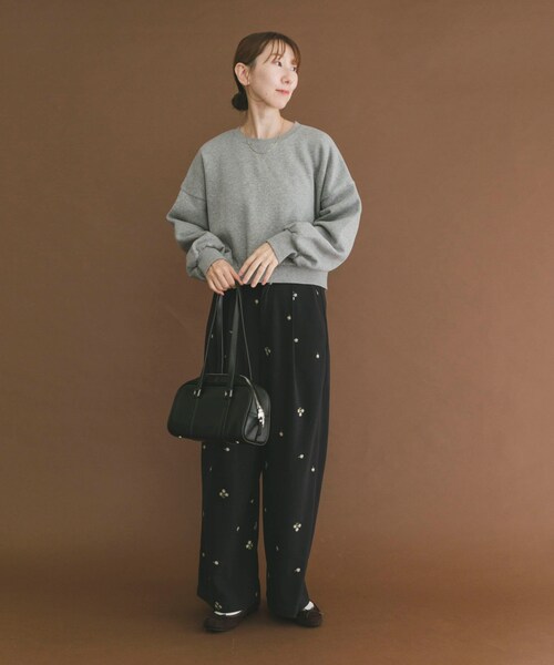 ITEMS URBANRESEARCH（アイテムズ アーバンリサーチ）の「『UR TECH』ハイヒートコットンクルーネックスウェット（スウェット・レディース・GRY/BRD/BLK・Free）」の14枚目の写真