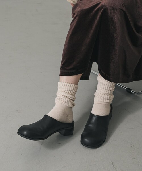 SENSE OF PLACE by URBAN RESEARCH（センスオブプレイスバイアーバンリサーチ）の「ワイドトゥヒールスリッポン（その他シューズ・レディース・BLACK/BROWN・S/M/L）」の5枚目の写真