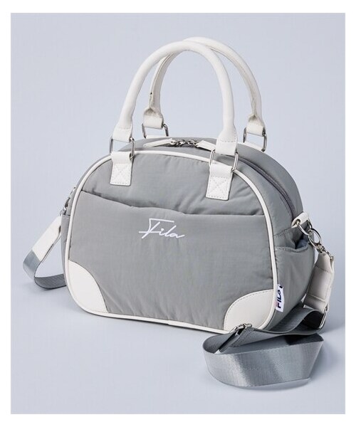 nissen（ニッセン）の「FILA　１１ポケット軽量２WAYボンディングミニボストンバッグ（ボストンバッグ・メンズ・黒/ミスティグレー・Y）」の3枚目の写真
