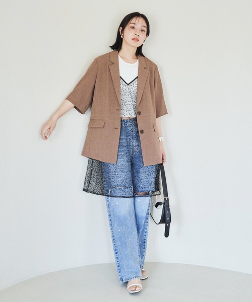 VIS（ビス）の「スパンコールキャミワンピース（ワンピース・レディース・ブラック系/ベージュ系・F）」の13枚目の写真