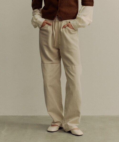 ADAM ET ROPE'(アダムエロペ)の「【AMOMENTO for ADAM ET ROPE'】別注DRAWSTRING DENIM PANTS(その他パンツ・レディース・ブラック/チャコール/ベージュ/ブルー系・S)」の12枚目の写真