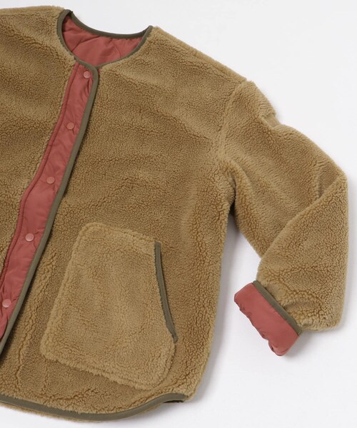 THE GOODLAND MARKET（ザグッドランドマーケット）の「AIGLE　リバーシブル シェルパフリース（ノーカラージャケット・レディース・TAUPE/CELADON・S/M/L）」の11枚目の写真