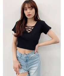 GYDA | 2WAYバインダーショートTシャツ(Tシャツ/カットソー)