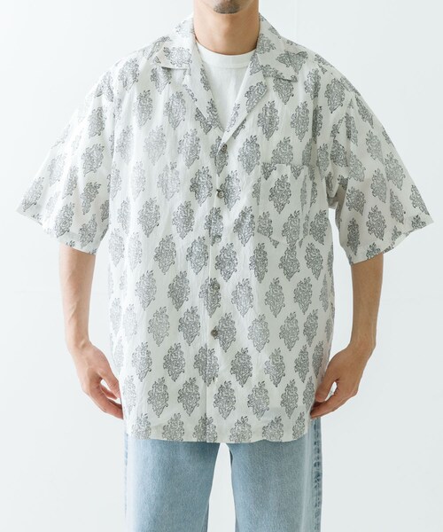 URBAN RESEARCH（アーバンリサーチ）の「COUTURE D’ADAME　Block Print Summerwear（シャツ/ブラウス・メンズ・WHT/BLK・40/42）」の3枚目の写真