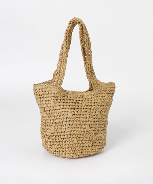 THE GOODLAND MARKET（ザグッドランドマーケット）の「SHIRALEAH　SAM TOTE（トートバッグ・レディース・PINK/NATURAL/GREEN・one）」の5枚目の写真