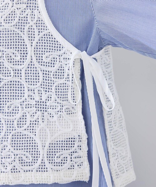 ROPE' PICNIC（ロペピクニック）の「サイドリボンレースベスト（ベスト・レディース・ブラック/ホワイト/キナリ・F）」の22枚目の写真