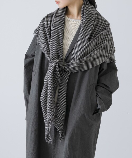 かぐれ（カグレ）の「チェックスクエアストール（ストール/ショール・レディース・CHECK S/CHECK M・Free）」の9枚目の写真