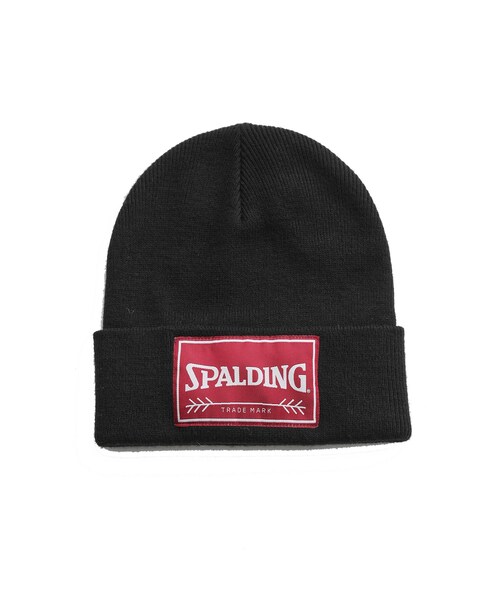 ADAM ET ROPE'(アダムエロペ)の「《別注》【SPALDING/スポルディング】KNIT CAP / UNISEX(ニットキャップ/ビーニー・メンズ・ブラック/グレー・F)」の1枚目の写真