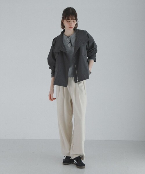 URBAN RESEARCH Sonny Label（アーバンリサーチサニーレーベル）の「撥水バックフレアスタンドカラーコート（テーラードジャケット・レディース・カーキ/ベージュ/チャコール・Free）」の10枚目の写真