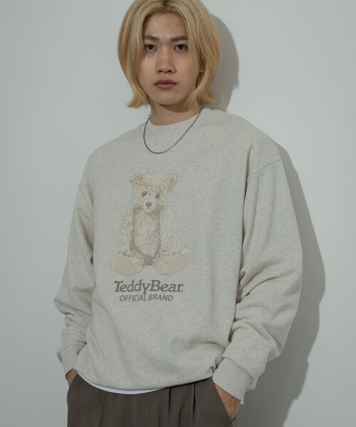 SENSE OF PLACE by URBAN RESEARCH（センスオブプレイスバイアーバンリサーチ）の「『別注』TeddyBear×SENSE OF PLACE　テディベアクルーネックスウェット（スウェット・メンズ・NAVY/OATMEAL/MINT・M/L）」の8枚目の写真