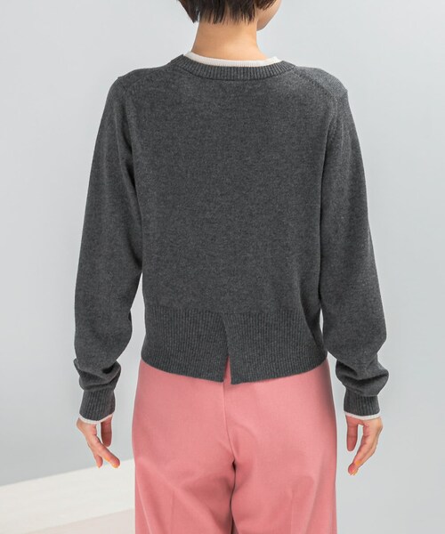 URBAN RESEARCH ROSSO（アーバンリサーチロッソ）の「カシミヤ混バイカラーコンパクトニット（ニット/セーター・レディース・OFF×ORG/GRAY×OFF/RED×OFF/NAVY×SAX・Free）」の10枚目の写真