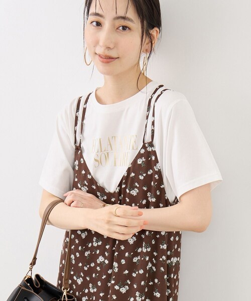 ROPE' PICNIC(ロペピクニック)の「RENUロゴ&フォトアソートプリントTシャツ/UVカット・接触冷感・イージーケア(Tシャツ/カットソー・レディース・ホワイト/ホワイト系・F)」の22枚目の写真