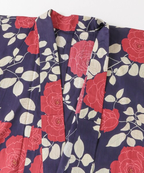 綿麻ゆかた 薔薇