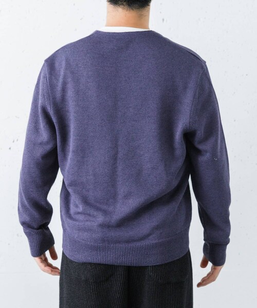 URBAN RESEARCH（アーバンリサーチ）の「PURLAM　WASHI M-G TENJIKU V PULLOVER（ニット/セーター・メンズ・WHITE/BLACK/GREEN/B.PURPLE・2/3）」の16枚目の写真