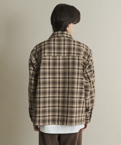 SENSE OF PLACE by URBAN RESEARCH(センスオブプレイスバイアーバンリサーチ)の「ヘビーネルチェックシャツジャケット(テーラードジャケット・メンズ・NVY×ORG/BRN×BEG・M/L)」の17枚目の写真