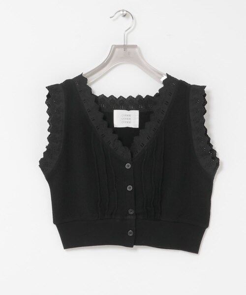 URBAN RESEARCH（アーバンリサーチ）の「crinkle crinkle crinkle　WAFFLE FRILL VEST（ベスト・レディース・WHITE/BLACK・Free）」の17枚目の写真