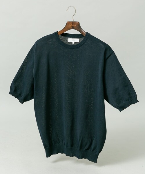 URBAN RESEARCH ROSSO（アーバンリサーチロッソ）の「『UR TECH』AIRDRY半袖クルーニット（ニット/セーター・メンズ・CHARCOAL/NAVY/ICE GRAY/KHAKI・M/L/XL）」の4枚目の写真
