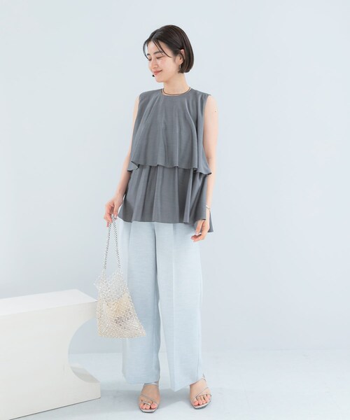 URBAN RESEARCH ROSSO（アーバンリサーチロッソ）の「レイヤードフレアブラウス（シャツ/ブラウス・レディース・CH.BLACK/BLUE/BABY PINK・Free）」の10枚目の写真