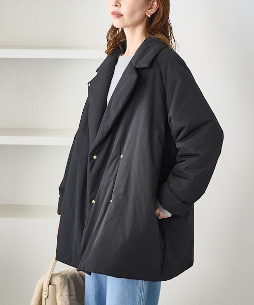 ROPE' PICNIC（ロペピクニック）の「2WAY中綿テーラードコート（ダウンジャケット/コート・レディース・スミクロ/ベージュ・F）」の17枚目の写真