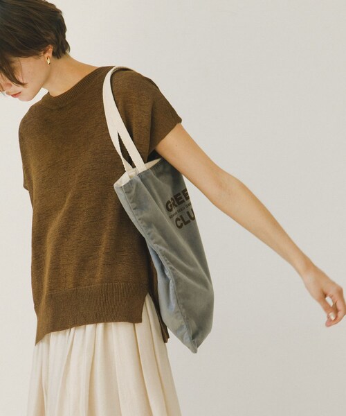 URBAN RESEARCH DOORS（アーバンリサーチドアーズ）の「『別注』beej×DOORS　ベロアトート（トートバッグ・レディース・GRAY/BURGUNDY・one）」の4枚目の写真