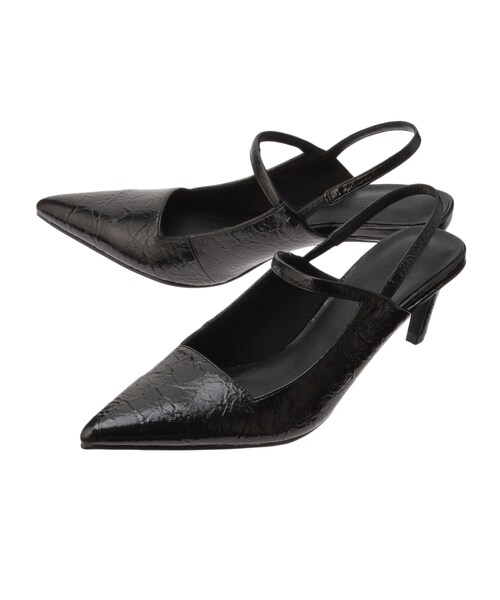 ELENDEEK（エレンディーク）の「POINTED TOE MULE（サンダル・レディース・ブラック/シルバー/ゴールド/ミックス・37/38）」の2枚目の写真