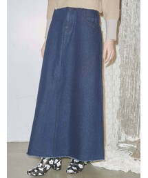 merry jenny | satinパイピングデニムスカート(スカート)
