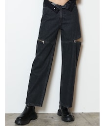 MURUA | サイドジップカットオフデニム(デニムパンツ)