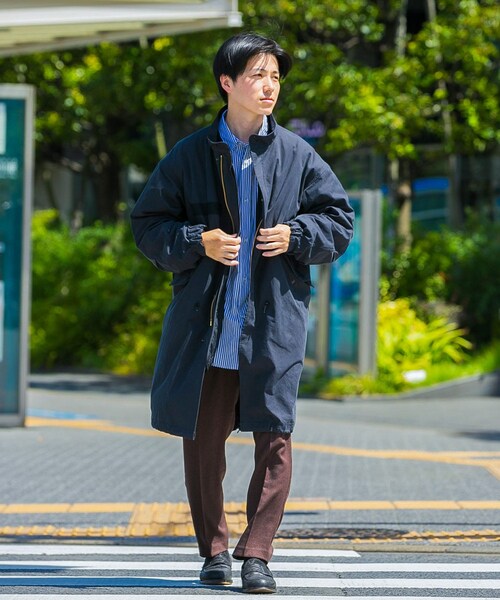 ITEMS URBANRESEARCH(アイテムズ アーバンリサーチ)の「中綿ライナー付 フードレスモッズコート(モッズコート・メンズ・KHK/BLK・M/L)」の10枚目の写真