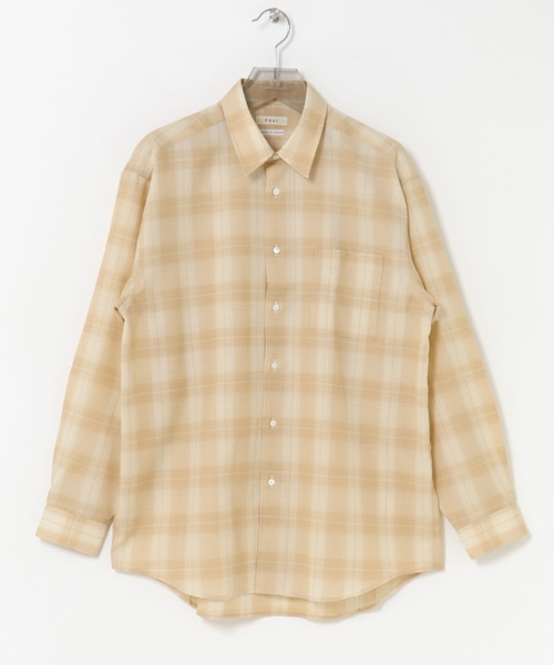 URBAN RESEARCH（アーバンリサーチ）の「FUJI　WOOL CHECK STANDARD SHIRTS（シャツ/ブラウス・メンズ・BLUE/GREEN/ORANGE・5/6）」の3枚目の写真