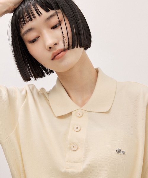 ADAM ET ROPE'(アダムエロペ)の「【LACOSTE for ADAM ET ROPE'】別注 Classic Polo(ポロシャツ・レディース・ブラック/ワイン系/クリーム・36)」の10枚目の写真