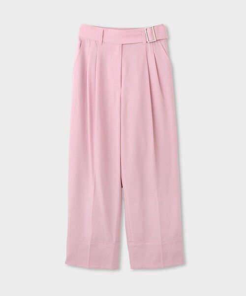 ROPE'（ロペ）の「【moi salon et rope 】ORIGINAL BELTED SLACKS｜ベルテッドスラックス（スラックス・レディース・ネイビー/ピンク系・36/38）」の2枚目の写真