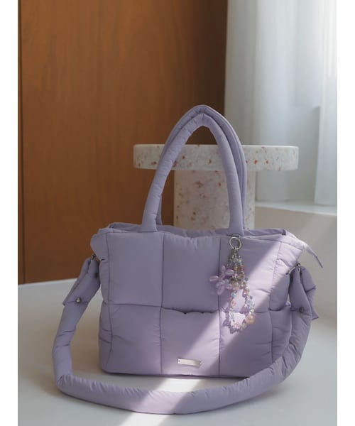 dazzlin（ダズリン）の「【吉田朱里】マシュマロトートバッグ（ボストンバッグ・レディース・ピンク/グリーン/パープル・F）」の12枚目の写真