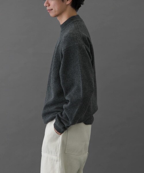 URBAN RESEARCH DOORS(アーバンリサーチドアーズ)の「FORK&SPOON Ricotta モックネックニット(ニット/セーター・メンズ・BROWN/GREEN/CHARCOAL・4/5)」の8枚目の写真
