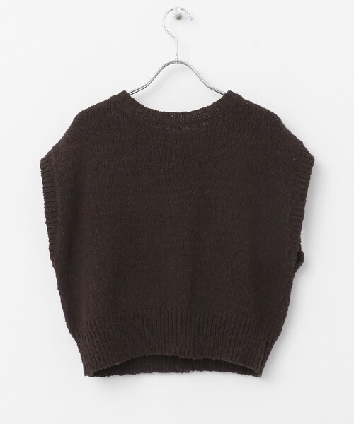 KBF（ケイビーエフ）の「ブークレニットベスト（ニット/セーター・レディース・L.GREIGE/PINK/BROWN・one）」の13枚目の写真